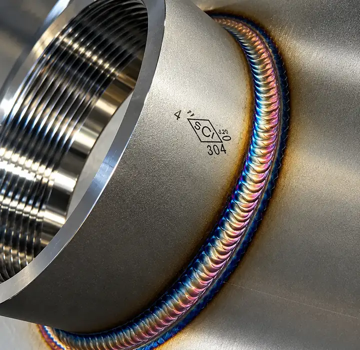 Cordão de soldadura em aço inoxidável